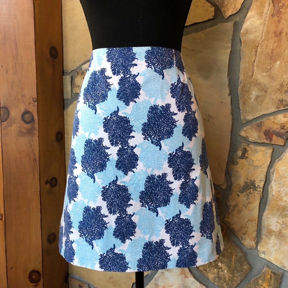 Vineyard Vines Lined Skirt Coral Print (10)